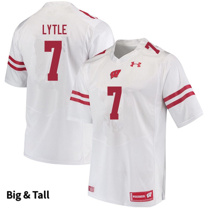 Wisconsin Badgers Men's #7 Spencer Lytle NCAA Under Armour Authentic White Big & Tall College Stitched Football Jersey UH40M60AM